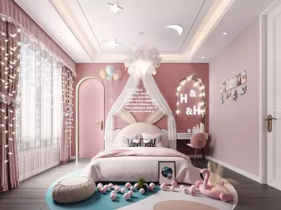 Children Room Interior 3D model purchase