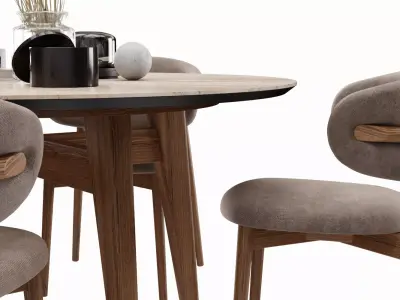 Dining Table - Table - Chairs 3D model