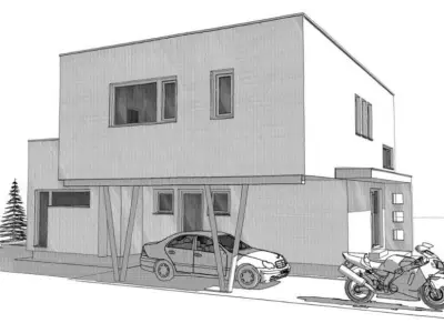 Explore Our Low Poly 3D Model Stylish Double Story Home  Low-poly 3D model