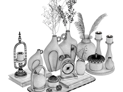 Decorative set 15 3D model purchase