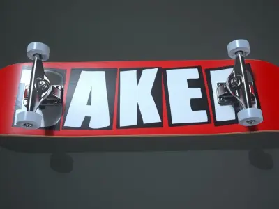 Skateboard Low-poly 3D model