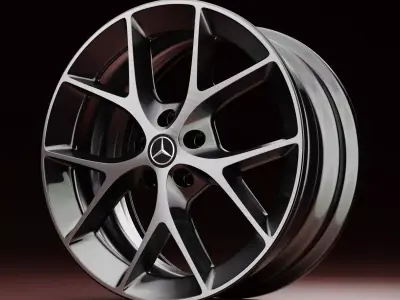 BBS SR Brushed Rims 3D Model High and Low-poly 3D model