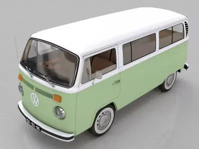 VOLKSWAGEN T2 BAY WINDOW 1974 3D model