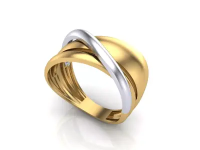 Cross over Ring 3D print model