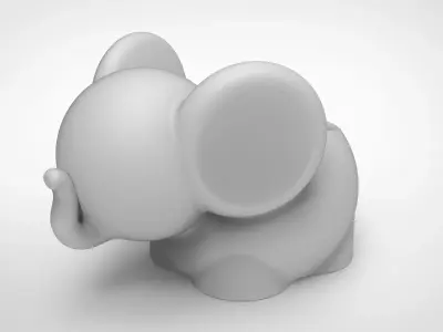 elephant pattern vase 3D print model