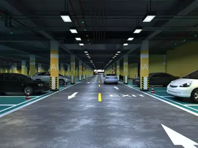 Underground Parking 02 3D model