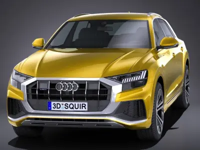 LowPoly Audi Q8 S-line 2019 Low-poly 3D model