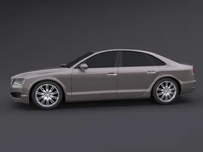 Audi A8 2011 restyled luxury car 3D model