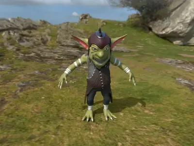 Four Goblins Game-Ready And Animation-Ready Low-poly 3D model