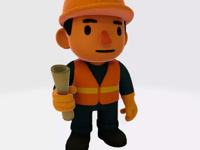Construction Worker for 3D Printing 3D print model