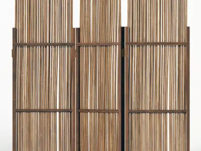 Screen thin branch wood decor n1 3D model