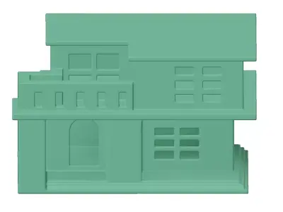 Plastic Exquisite Cartoon Villa Toy 3D model