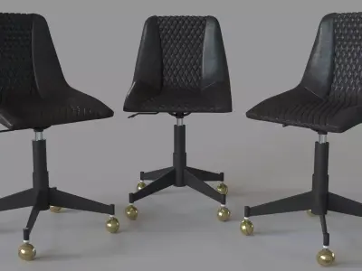 Bucket Seat Desk Chair 3D model