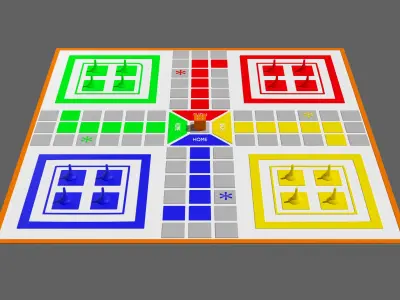 Ludo Board Game 3D print model