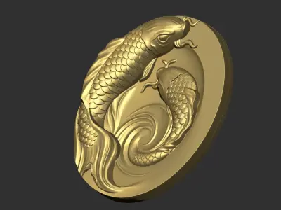 two fish 3D print model