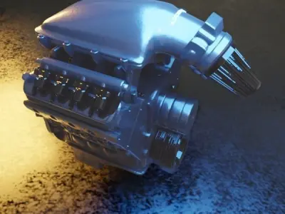 Camaro Copo Engine Miniature 3D print model