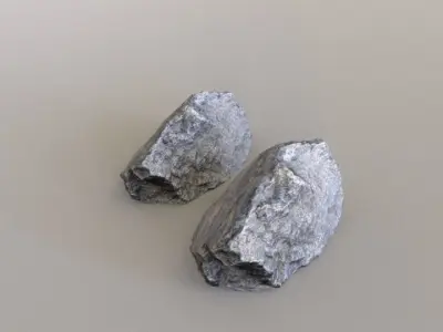 Photoscanned Basalt Rock Free low-poly 3D model