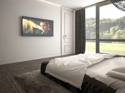 Modern bedroom interior 3D model