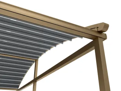 Motorized Pergola 2a bronze patina light 3D model