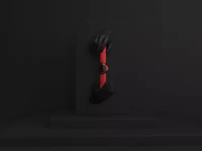 medusa pair of gloves and hand Free 3D model