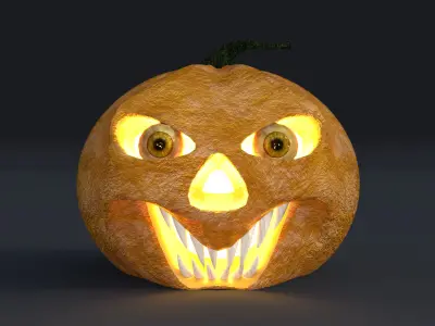 Pumpkin Halloween Rigged Low-poly 3D model