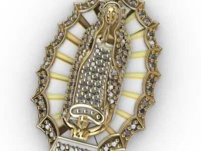 Virgen Maria Guadalupe Virgin mary 3D print model