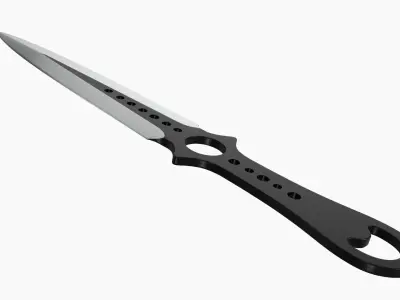 Knife throwing 08 3D model