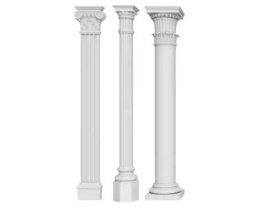 Classical Columns pillar decorate Low-poly 3D model purchase