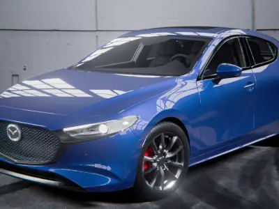 Mazda 3 Hatchback 2022-2026 Rigged 3D model