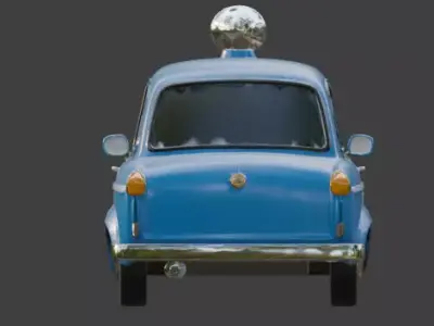 Cartoon Police Car 3D Model Low-poly 3D model