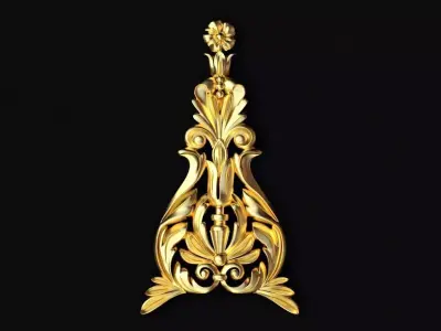 Central decor ornament for furniture 3D model 335