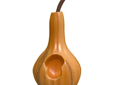 Carved Gourd Home Decor Ornament Low-poly 3D model