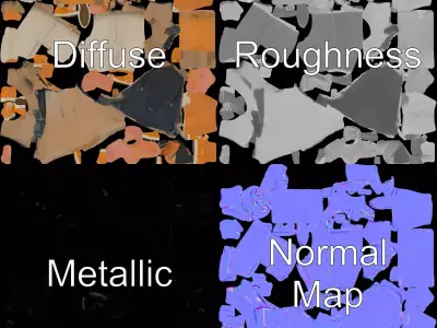 Animated Character DogHuman Hybrid Model Pack Low-poly 3D model