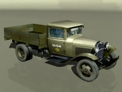 GAZ-AA box Low-poly 3D model