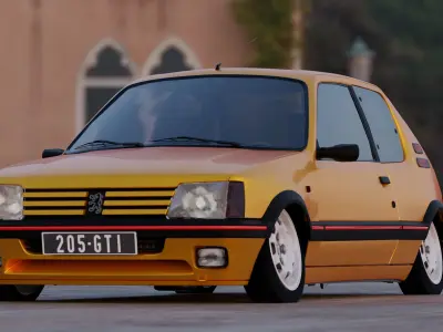 Peugeot 205 gti Low-poly 3D model