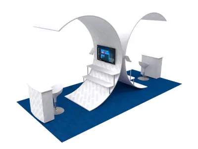 Exhibition booth 10x20ft 3DM006 3D model