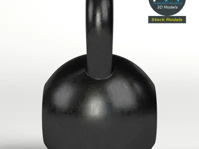 Kettlebell gym equipment 3D model