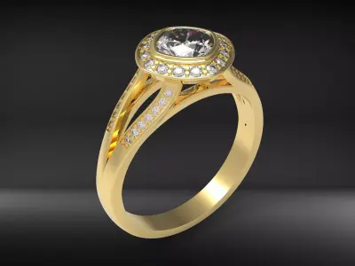 Women ring  3D print model 2