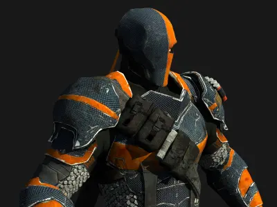 Deathstroke  RIGGED FOR GAMES ENGINE  Unreal engine   Unity  Low-poly 3D model