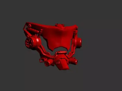 cyberpunk demon robot technopunk mask 3D print model