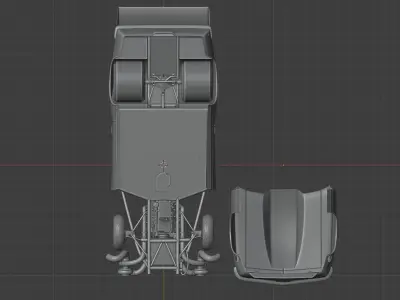 Drag camaro 3D model