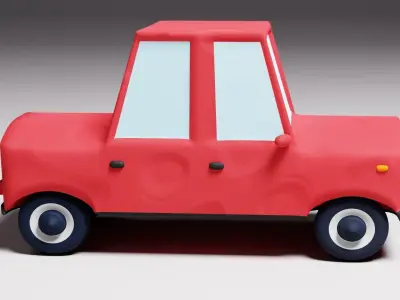 Cartoon Clay Car Toy 3D model