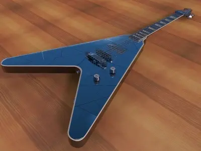 Washburn Cracked Mirror V 3D model