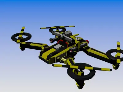 Drone quad copter 3D model