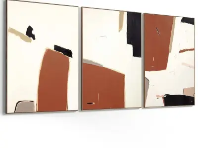 Abstract Painting Set of 3 pieces - No 48 Low-poly 3D model