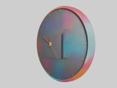 Colorful Wall Clock model 3D model