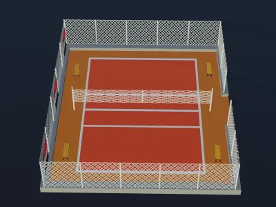 Volleyball Stadium - Egypt Low-poly 3D model