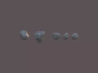 Free rocks pack - Untextured Free low-poly 3D model