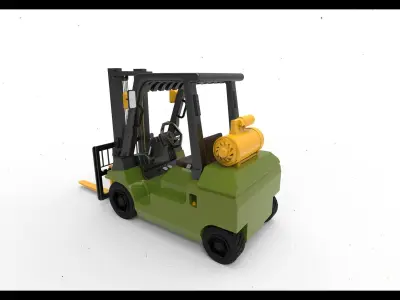 Forklift 3d printed 3D print model