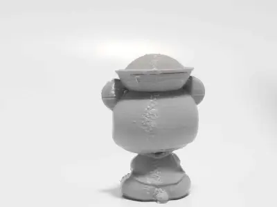 Cute Sailor Bear Heart  - Valentine Day 3D print model